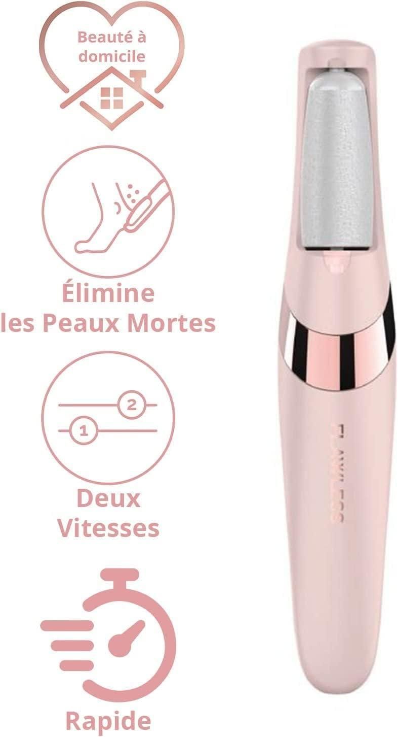 Electronic Pedicure Tool Cordless Rechargeable Callus Dead Skin Remover Polishing Wand with Roller Heads Flawless Pedi Electronic Pedicure Tool Callus Dead Skin Remover