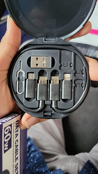 60W Multi Type-C Fast Charging Travel Cabel Set