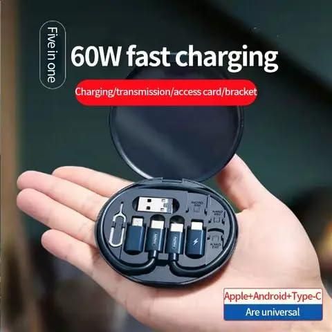 60W Multi Type-C Fast Charging Travel Cabel Set