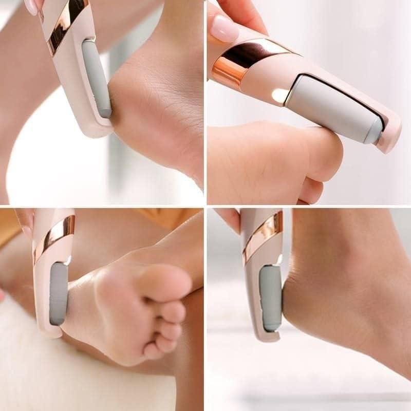 Electronic Pedicure Tool Cordless Rechargeable Callus Dead Skin Remover Polishing Wand with Roller Heads Flawless Pedi Electronic Pedicure Tool Callus Dead Skin Remover